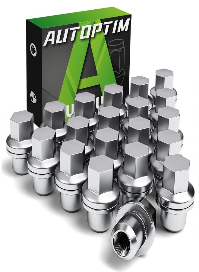 AUTOPTIM صواميل عجلات AUTOPTIM M14x1.5 - بديل لسيارات لاند روفر LR3 وLR4 ورينج روفر سبورت وديسكفري - طرف مغلق، أصلية من المصنع، سداسي 13/16 بوصة، طول 1.81 بوصة، 20 قطعة، مطلية بالكروم - Image 1